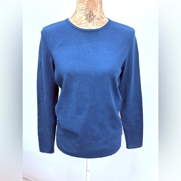 BELFORD Blue crew neck knit sweater size M - Picture 9 of 12